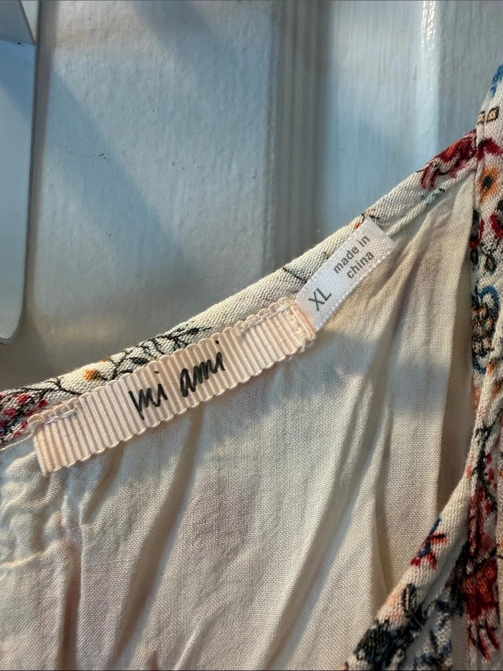 miami Cream Floral Spaghetti-Strap dress - Picture 2 of 4